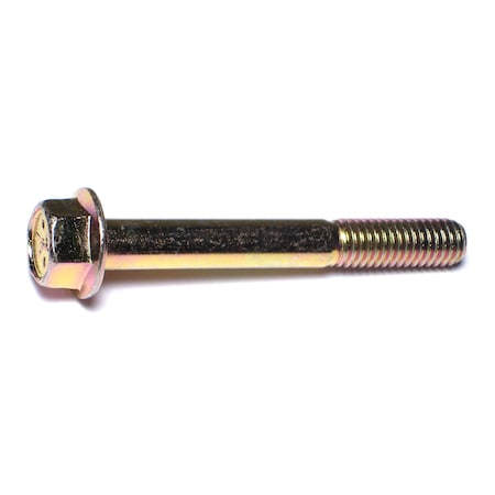 Midwest Fastener Grade 8, 3/8"-16 Flange Bolt, Zinc Plated Steel, 3 in L, 4 PK 71652